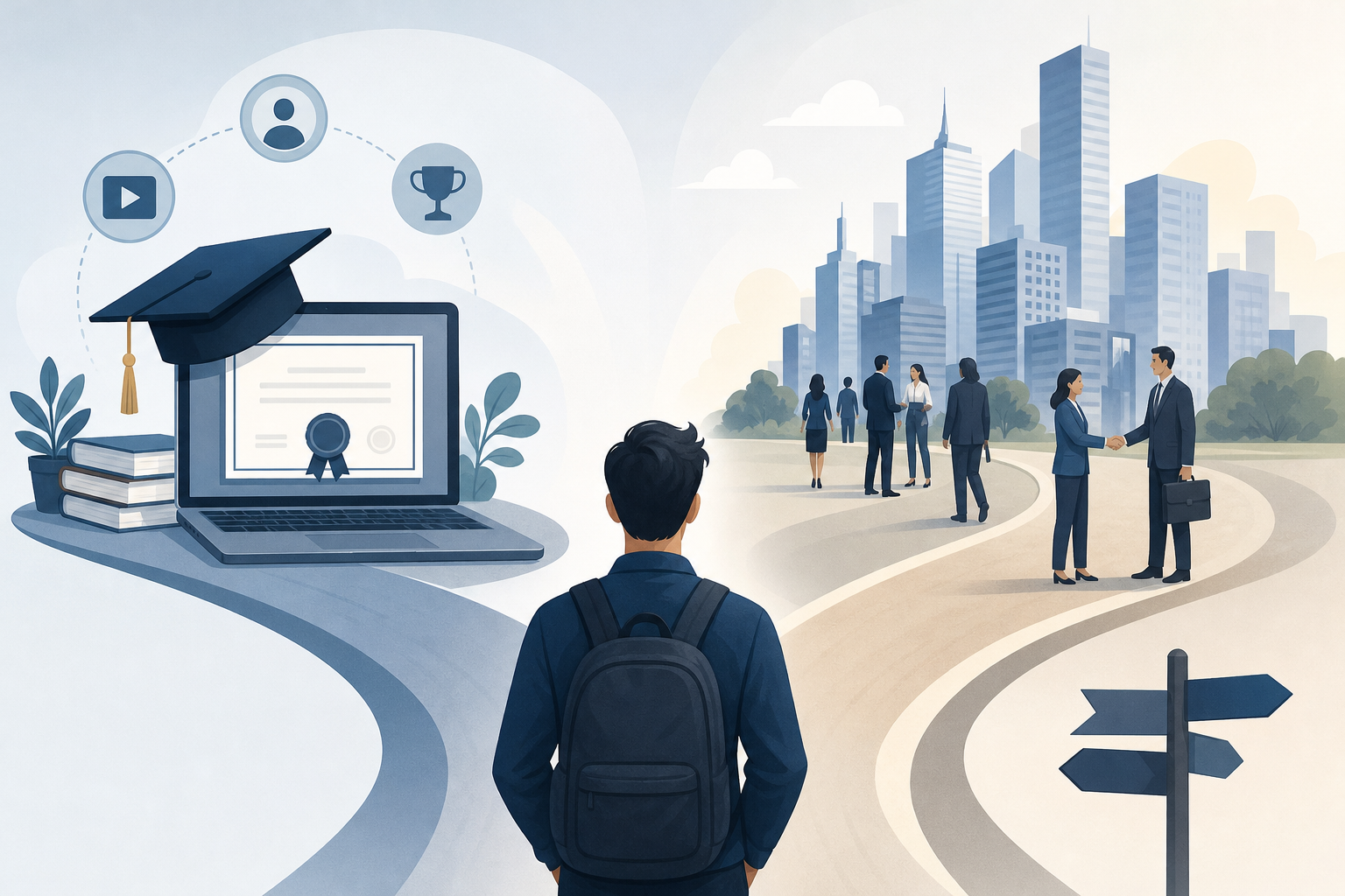 Are Online Certificates Worth It for a First Job?